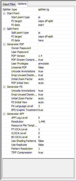 Processing Options