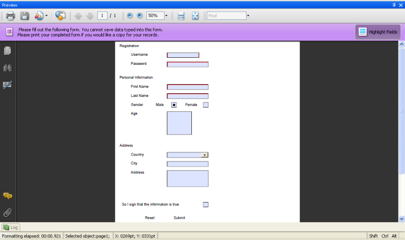 Registration Form